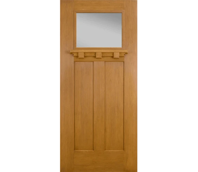 Monterey Craftsman Light Fiberglass Entry Door