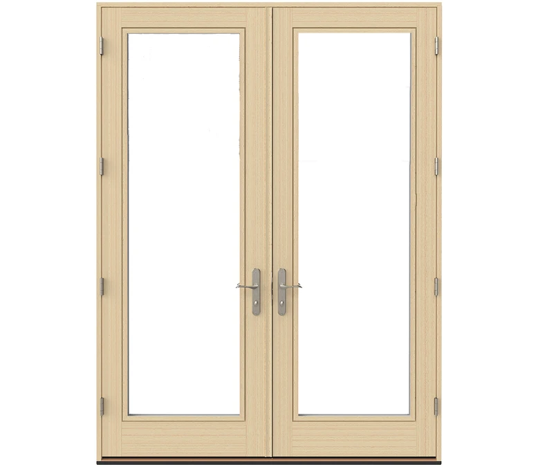 Monterey Pella Lifestyle Series Wood Double Hinged Patio Doors